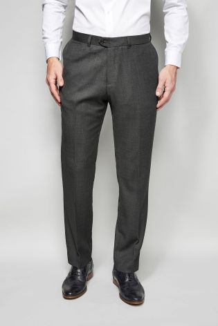 Plain Front Tailored Fit Trousers